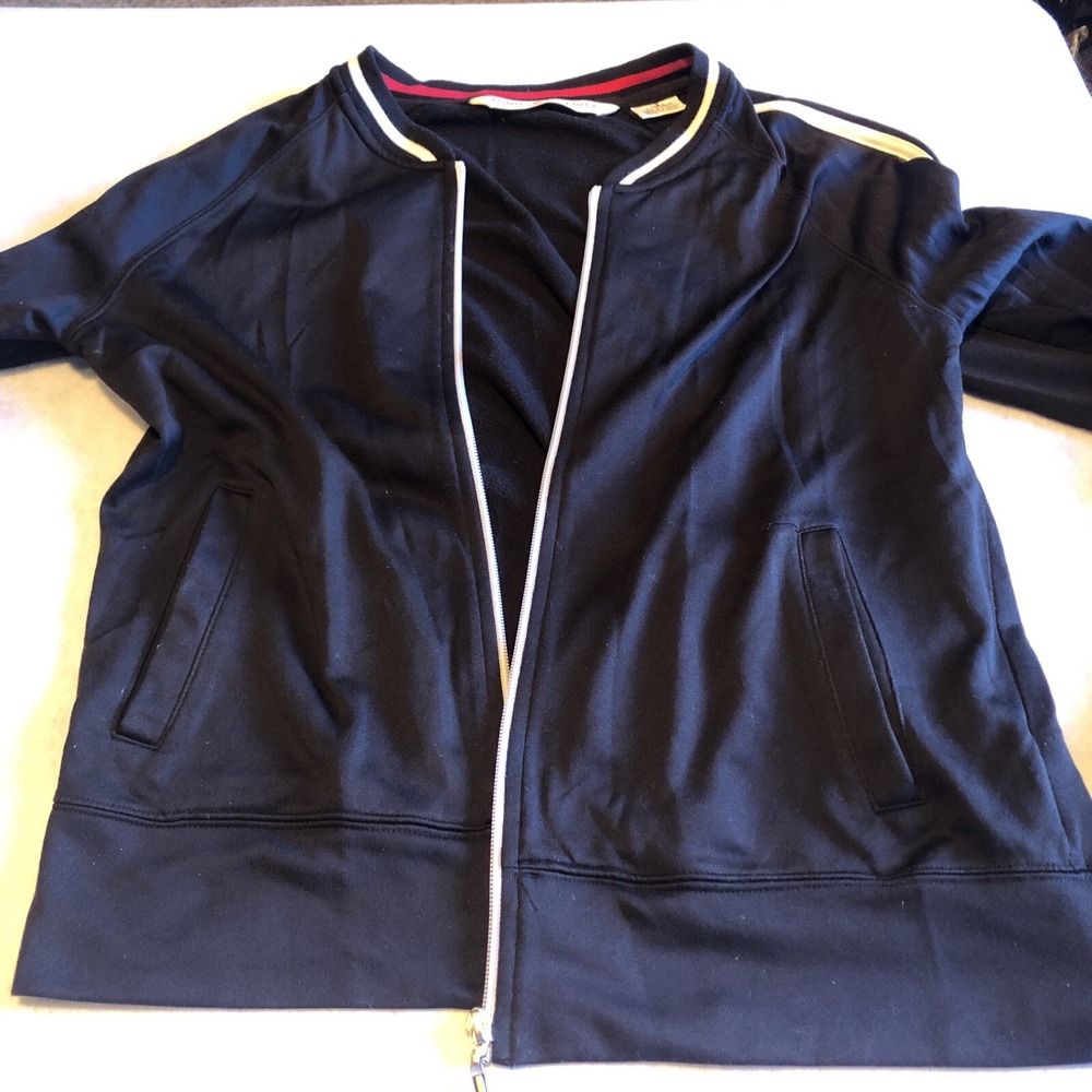Tommy‎ Hilfiger Jeans Sweat Jacket Womens Size Large Zipper Front Pockets